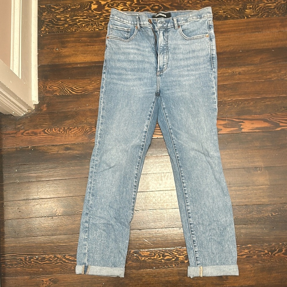 Express Super High Rise Slim Ankle Jeans
